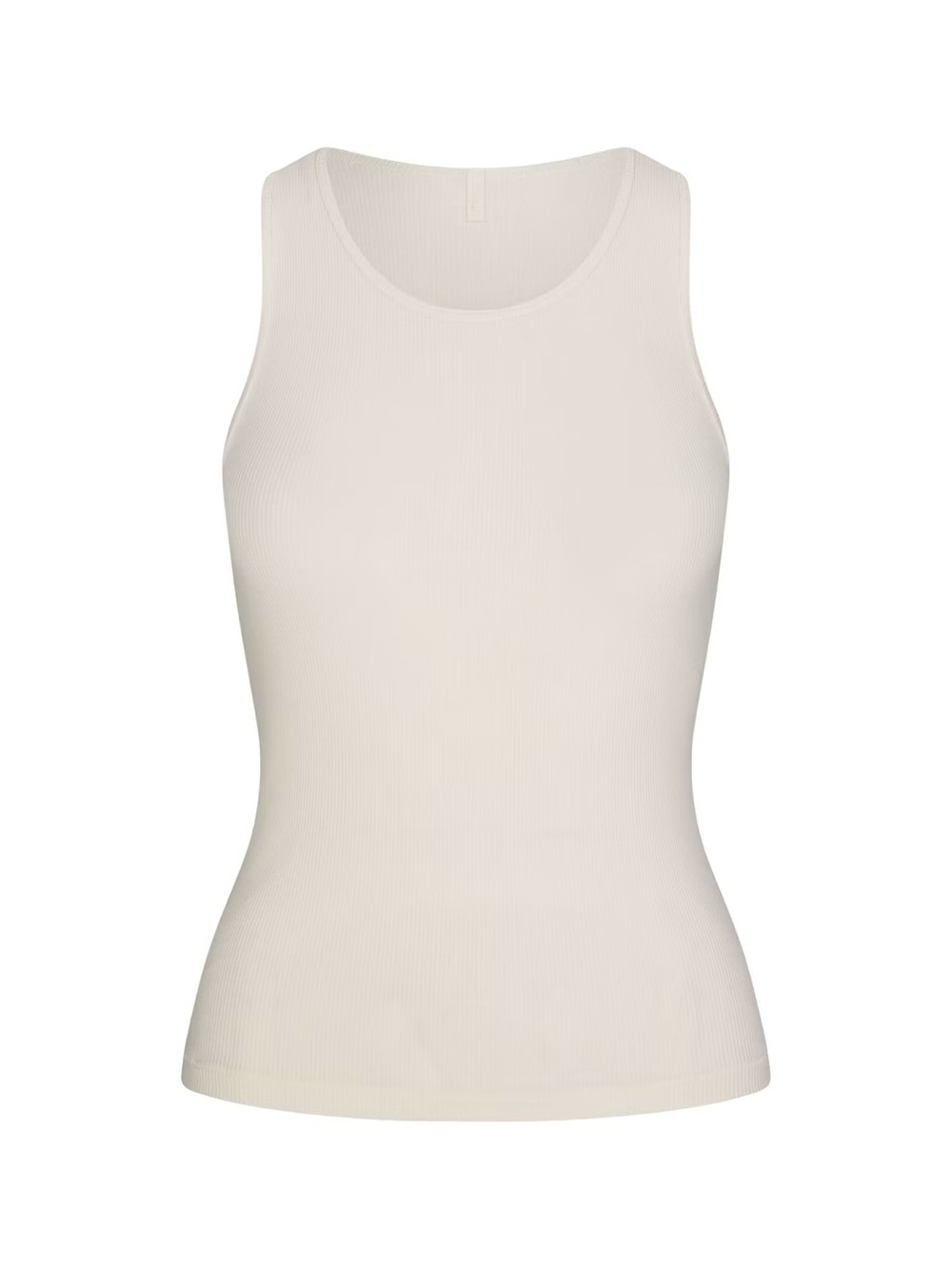 SKIMS NWT LARGE Cream Ribbed Scoop Neck Tank in Bone Full length tank